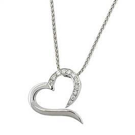 GZKL013 PIRLANTA KALP KOLYE