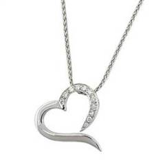 GZKL013 PIRLANTA KALP KOLYE