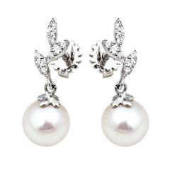 GZİNC008 PIRLANTA İNCİLİ KÜPE