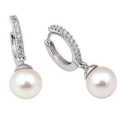 GZİNC011 PIRLANTA İNCİLİ KÜPE