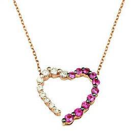 PIRLANTA KALP KOLYE GZKL 058