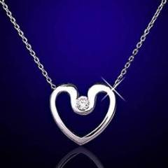 PIRLANTA  KALP KOLYE GZKL062