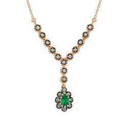 Pırlanta Zümrüt Kolye GZKL089