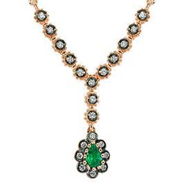 Pırlanta Zümrüt Kolye GZKL089