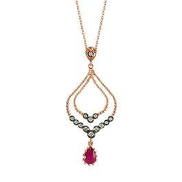 Pırlanta  Yakut KolyeGZKL092