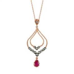 Pırlanta  Yakut KolyeGZKL092