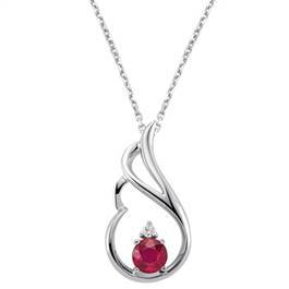 Pırlanta Yakut KolyeGMY073