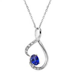 Pırlanta Safir KolyeGMY076