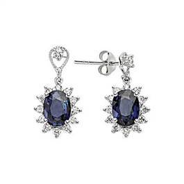 Pırlanta Safir Küpe GZKP051