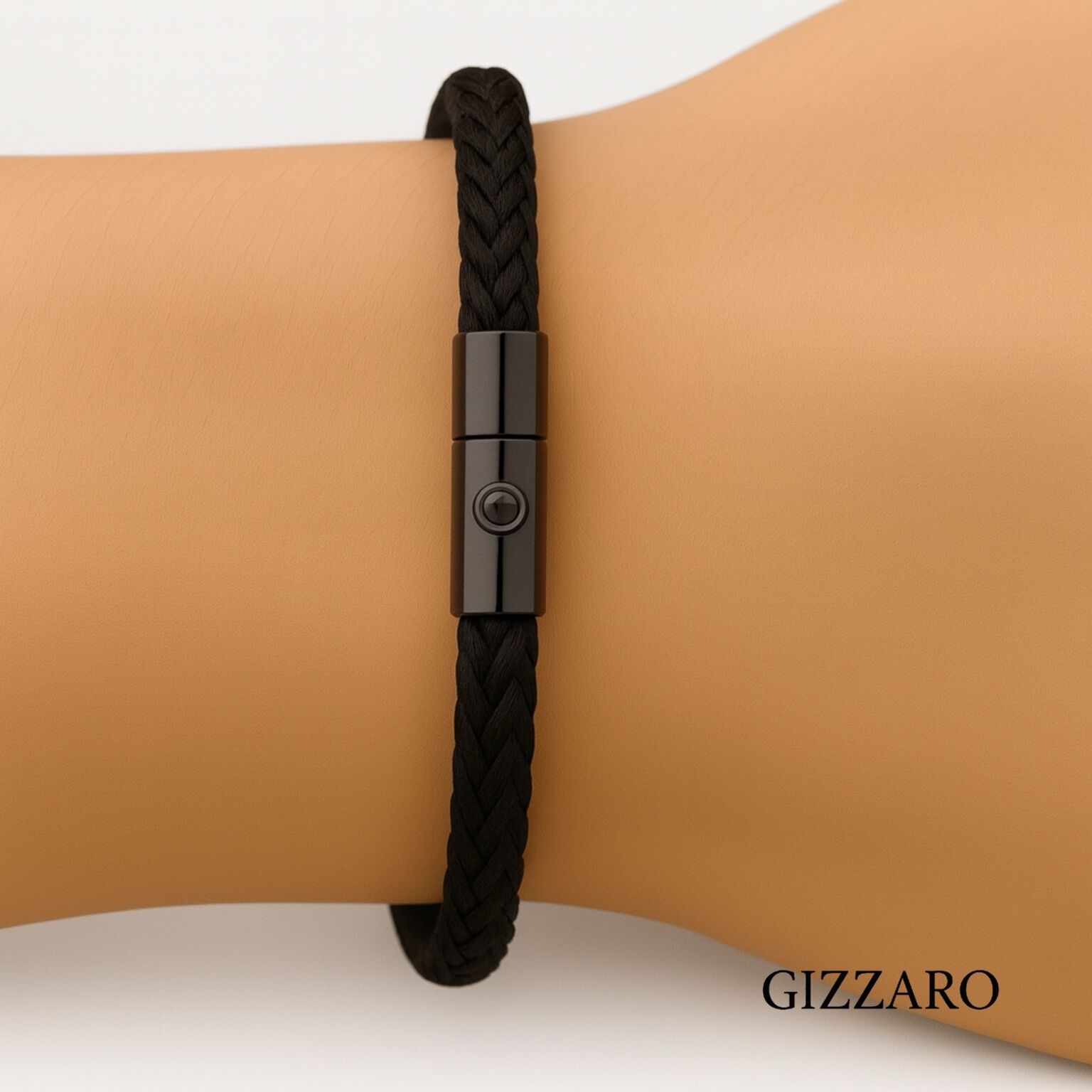 Siyah Pırlanta Erkek Bileklik 0.03 Karat Gmys001